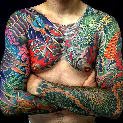 Chest Tattoos for men, Men's Chest Ink, Tattoo Designs, Masculine Tattoos, Chest Tattoo Ideas.