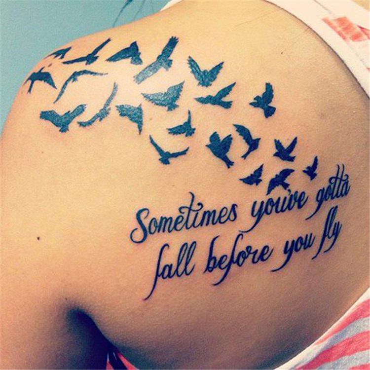 bird shoulder tattoo female