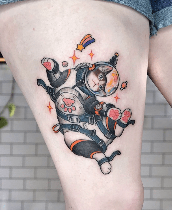 Astronaut Tattoos Make Us Want To Get the Hell Off of This Planet  Tattoodo