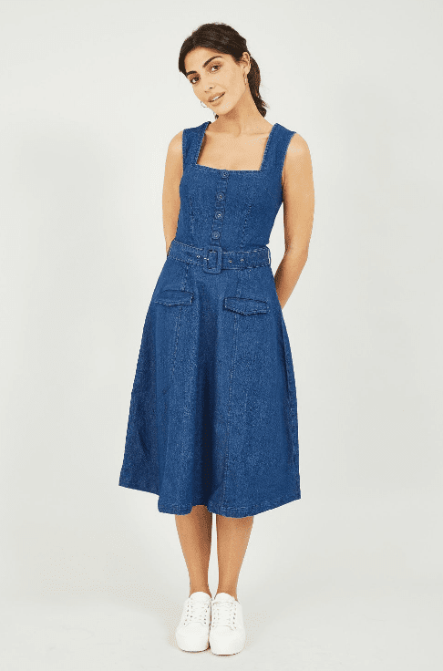 fit-and-flare dress for petites