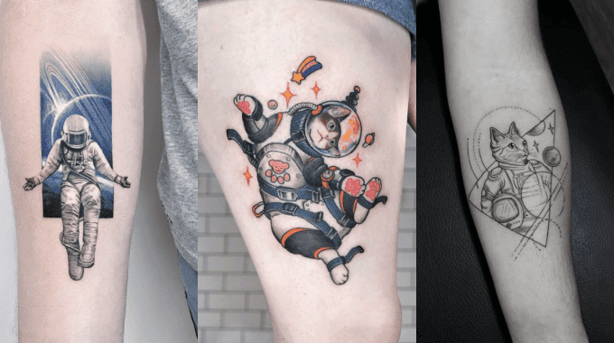 astronaut tattoo designs