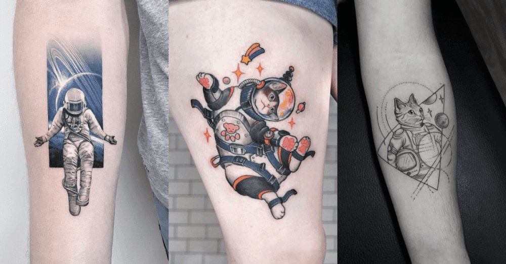 astronaut tattoo designs