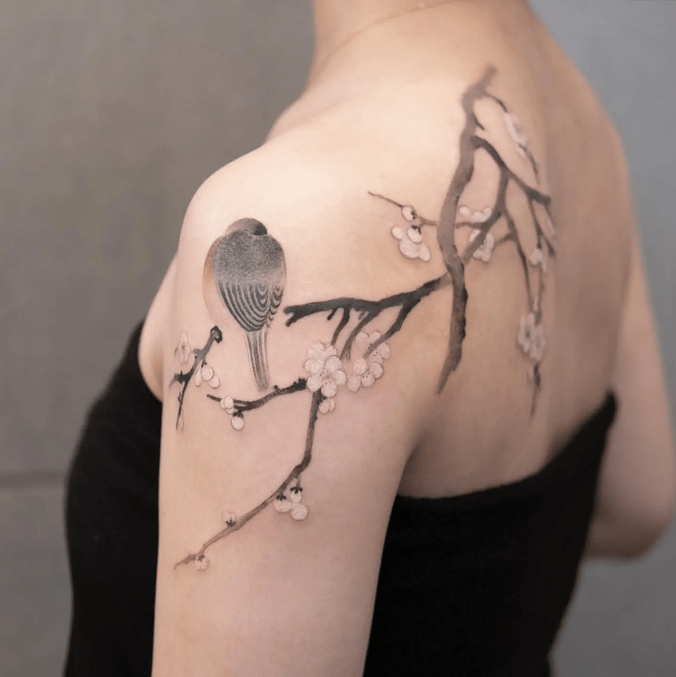 bird tattoos on shoulder