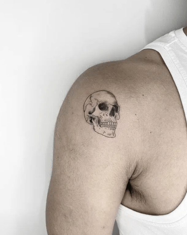 Masculine skull tattoos, skull tattoos for men, unique skull tattoos