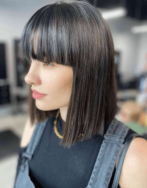 Blunt Bob with Side Bangs