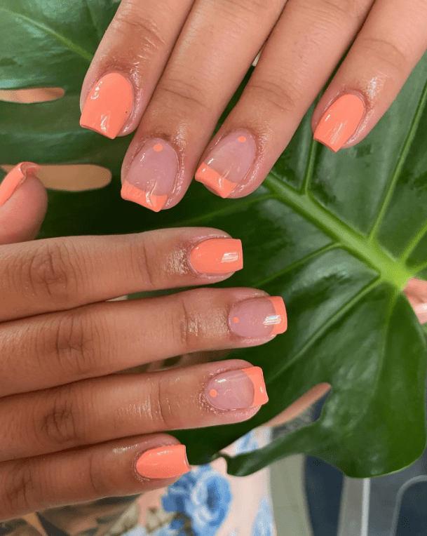 peach nails 1