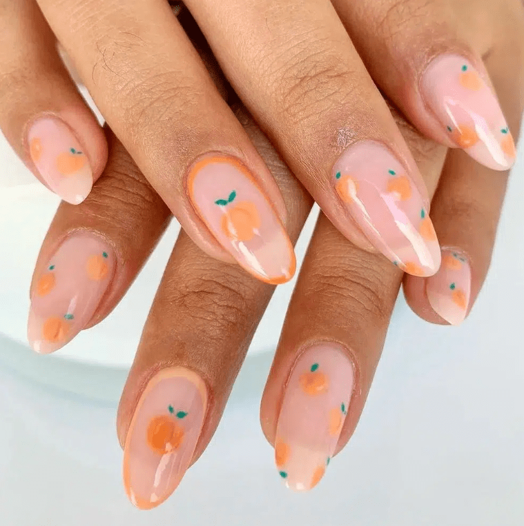 peach nails 16