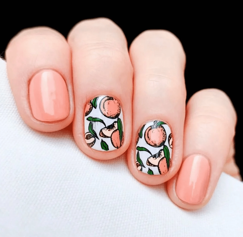 peach nails 34