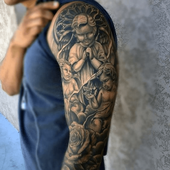 jesus tattoo idea for men